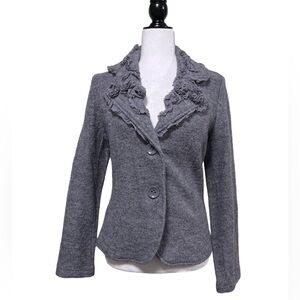 Lisa International Pure Wool Floral Blazer